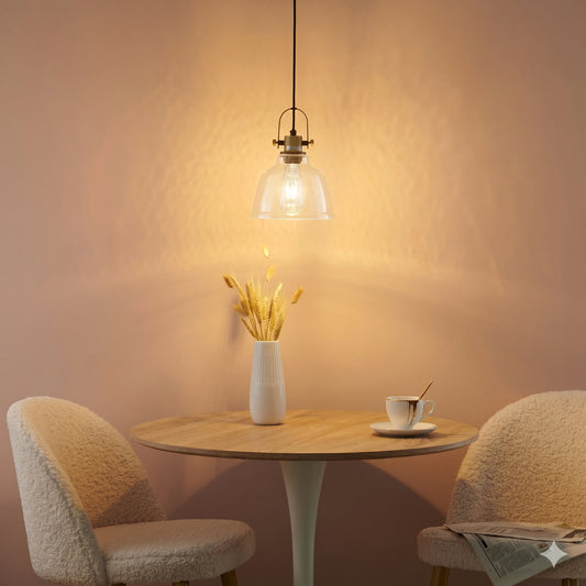 Elsewedy Nordic Amber Glass LED Pendant - Modern 3000K Adjustable Hanging Light (2109/1)