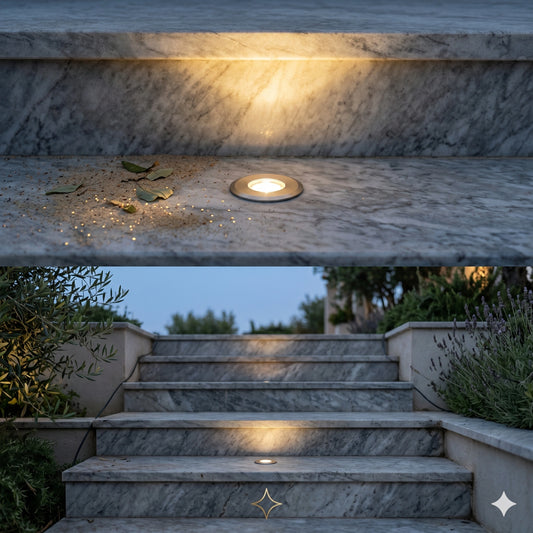 2W LED In-Ground Garden Uplight - IP67 Waterproof Buried Landscape Light (3000K Warm White)