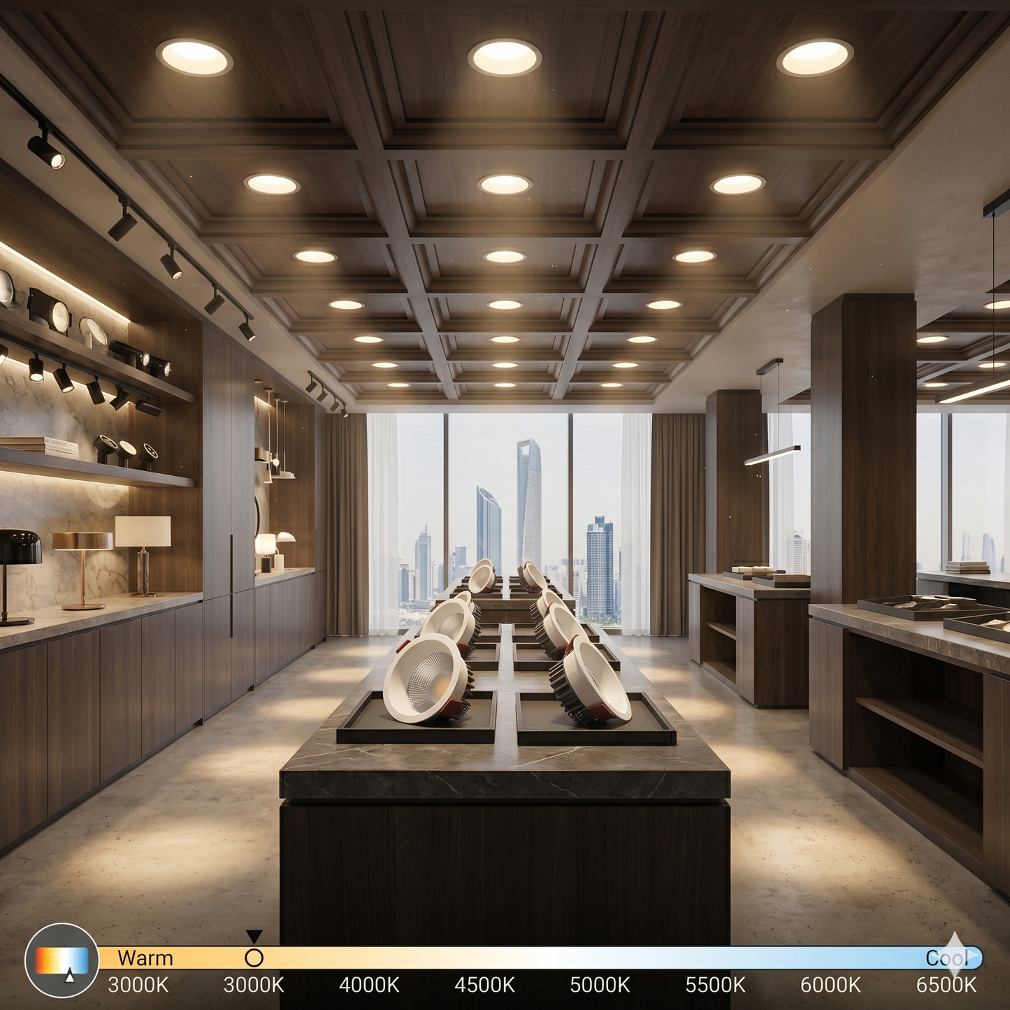 24W LED Directional Recessed Spotlight - Indoor Accent Downlight for Gallery (Warm White) DOW-24