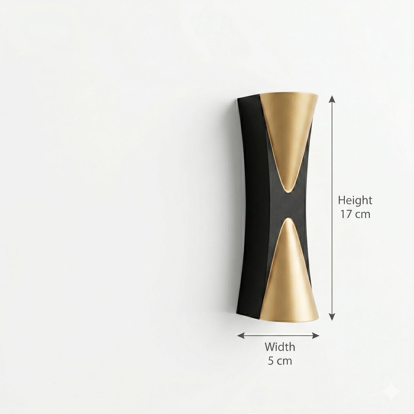 Elsewedy Black & Gold Up Down LED Wall Light - IP65 Waterproof 6W Outdoor Porch Sconce (K-23108)