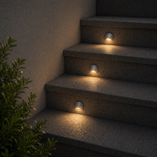 Deck Mini LED Light – 12V-24V DC, IP67 Waterproof – Warm White 3000K – Outdoor Step, Stair & Pathway Lighting – Elsewedy Landscape Accent Light – 1/2/3/4/5 Way Option