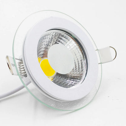 Led Glass Down light Recessed 5Watt 6000k White, Room, Kitchen, Bars, Bedrooms, Shops Elsewedy 0114