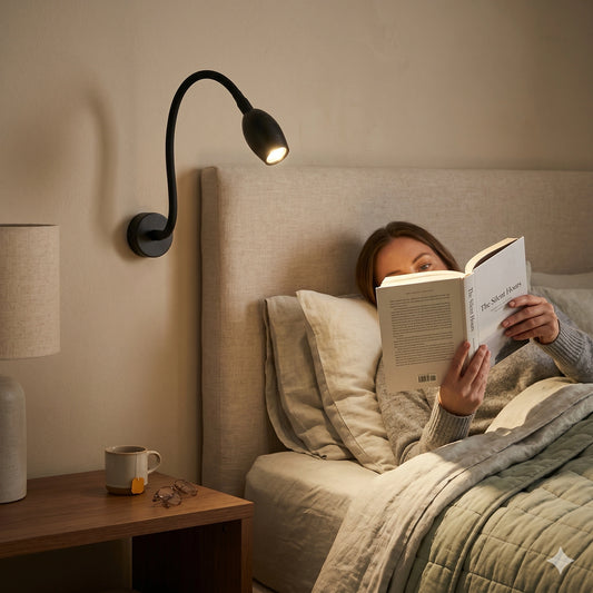 Elsewedy 3W Flexible LED Bedside Reading Light - 3000K Warm White Wall Mounted Study Lamp with Base Switch (06B-MC)