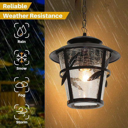 Elsewedy Outdoor Hanging Lantern - Rustic Bronze Waterproof E27 Pendant Light (1050-1H)