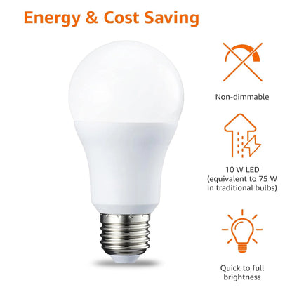 Canyon 10W LED E27 Edison Screw Bulb - 60W Equivalent 900lm Super Bright Warm White 3000K Energy Saving Lamp (Non-Dimmable)