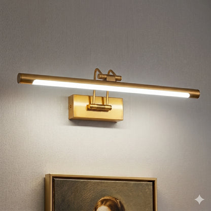 Elsewedy 20W Brushed Gold LED Vanity Light - 180° Rotatable & Dimmable Bathroom Mirror Bar (2006-L)