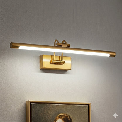 Elsewedy 20W Brushed Gold LED Vanity Light - 180° Rotatable & Dimmable Bathroom Mirror Bar (2006-L)