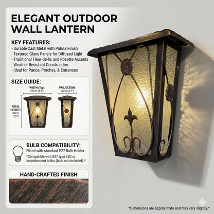 Elsewedy Industrial Die-Cast Aluminum Outdoor Wall Light - IP44 Waterproof Rust-Proof E27 Exterior Sconce (2023-1WL)