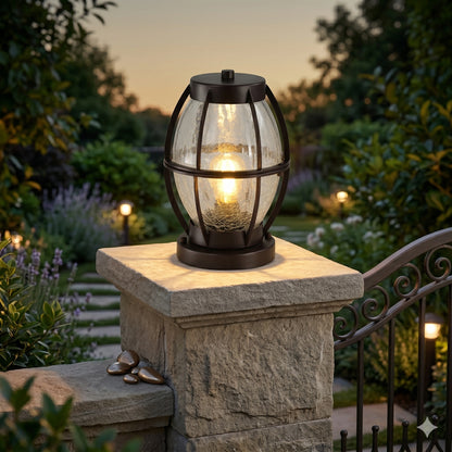 Elsewedy Retro Waterproof Gate Pillar Light - IP44 E27 Outdoor Fence Post Lamp for Villa & Community Gardens
