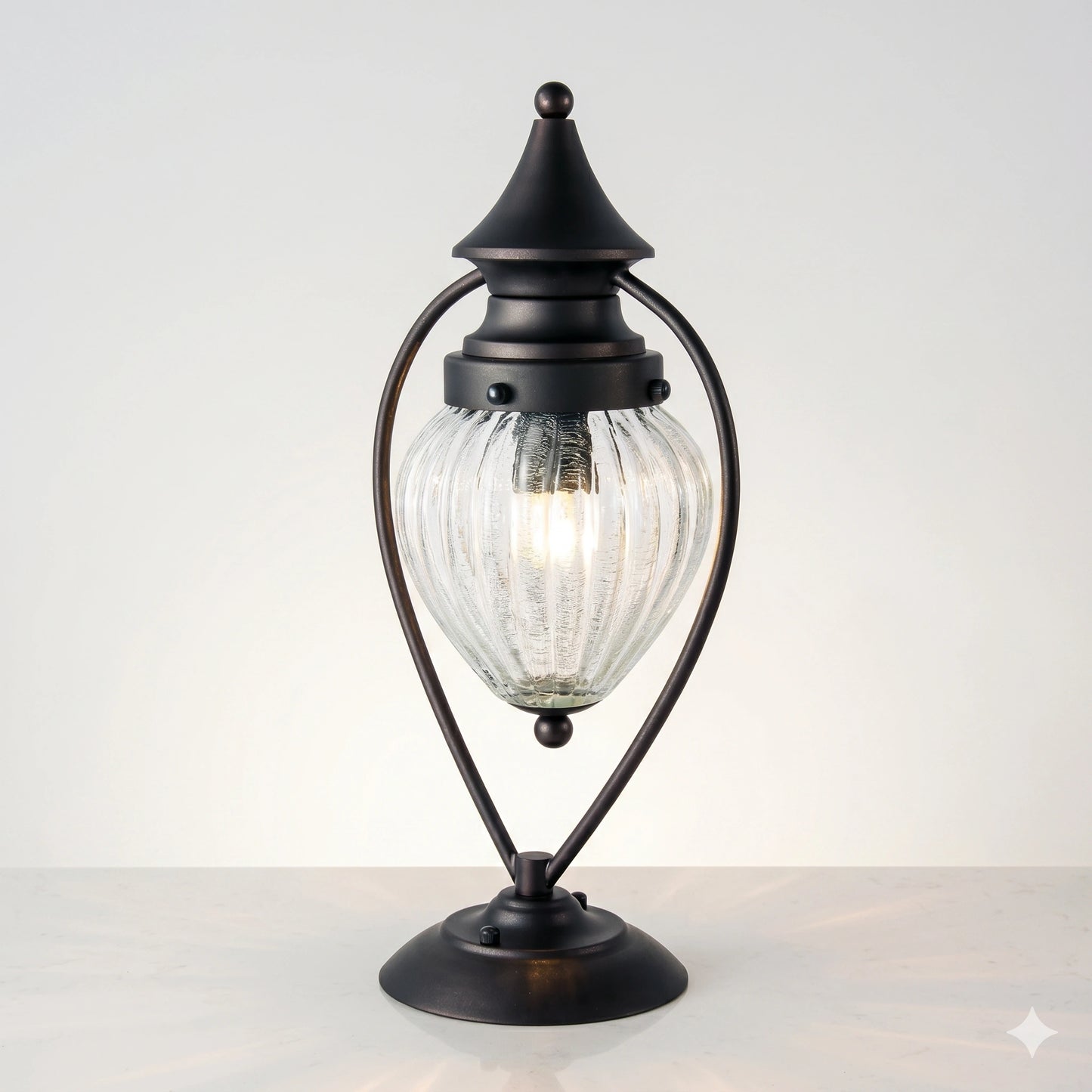 Elsewedy Shahi Outdoor Gate Light - IP44 Waterproof & Rust-Resistant Pillar Post Lamp for Farmhouse & Garden (E27)