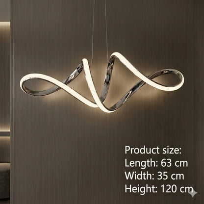 Elsewedy 30W LED Chrome Kitchen Island Pendant - Modern Adjustable Hanging Light (23116-D01A)