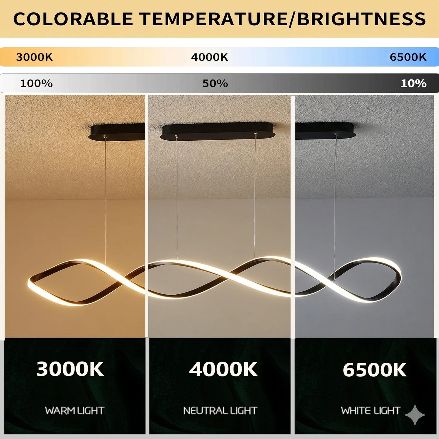 Elsewedy Chrome Modern LED Pendant Light - Adjustable Linear Hanging Fixture (23119-D01A)