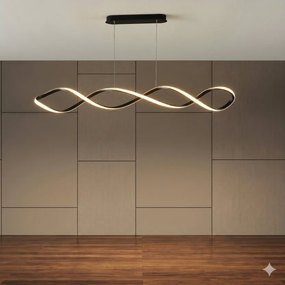 Elsewedy Chrome Modern LED Pendant Light - Adjustable Linear Hanging Fixture (23119-D01A)