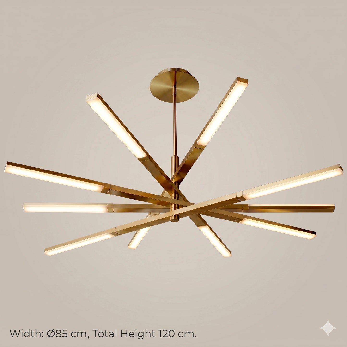 Elsewedy 85cm Gold Sputnik Chandelier - 8-Light Modern Nordic Aluminum Pendant (24020-GD)