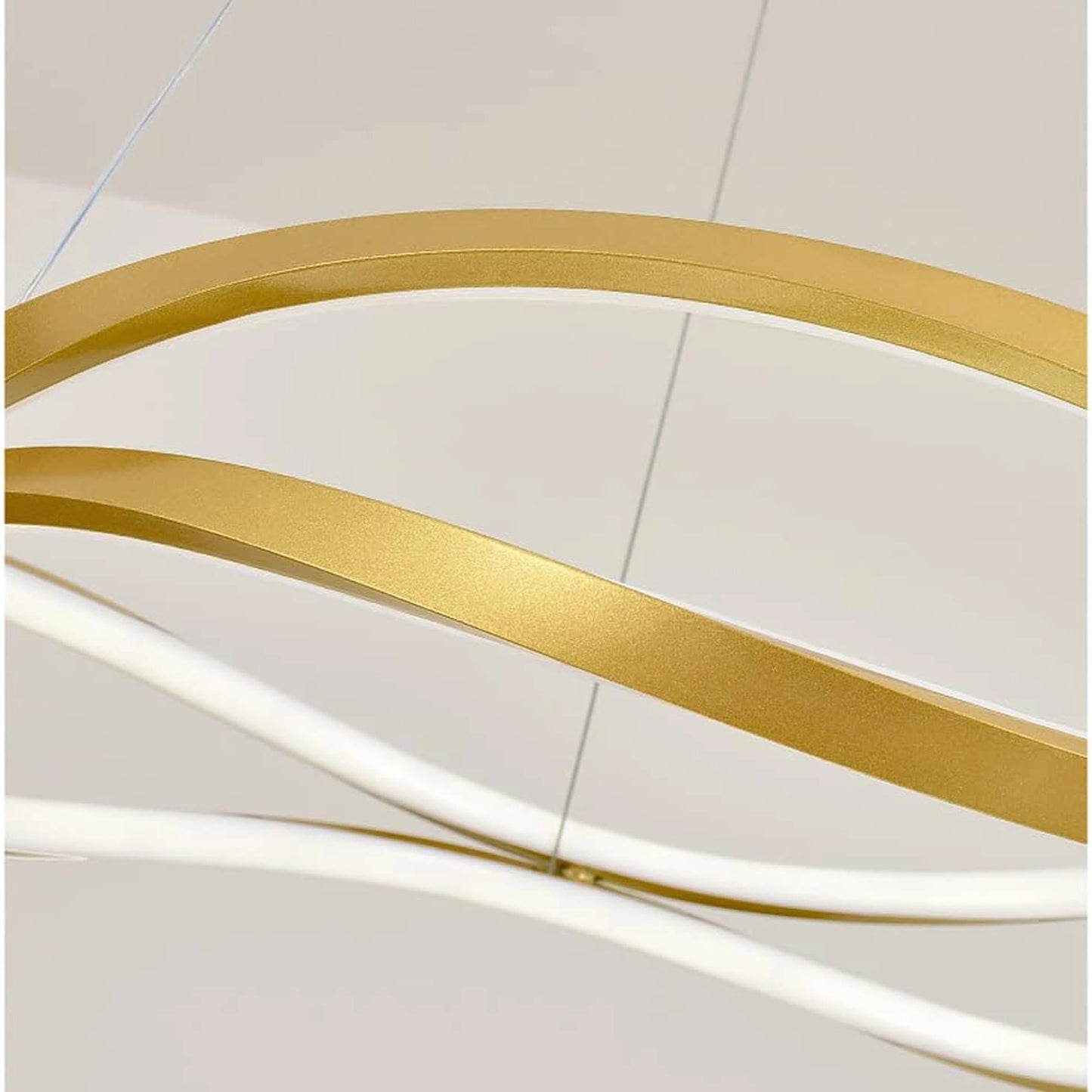 Elsewedy 80cm Modern Gold Linear LED Pendant - Adjustable Dining Table Chandelier (24022-800-GD)