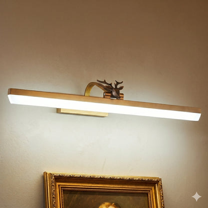 Elsewedy 20W Brushed Gold LED Vanity Light - 180° Rotatable Dimmable Bathroom Mirror Light (5003/L)
