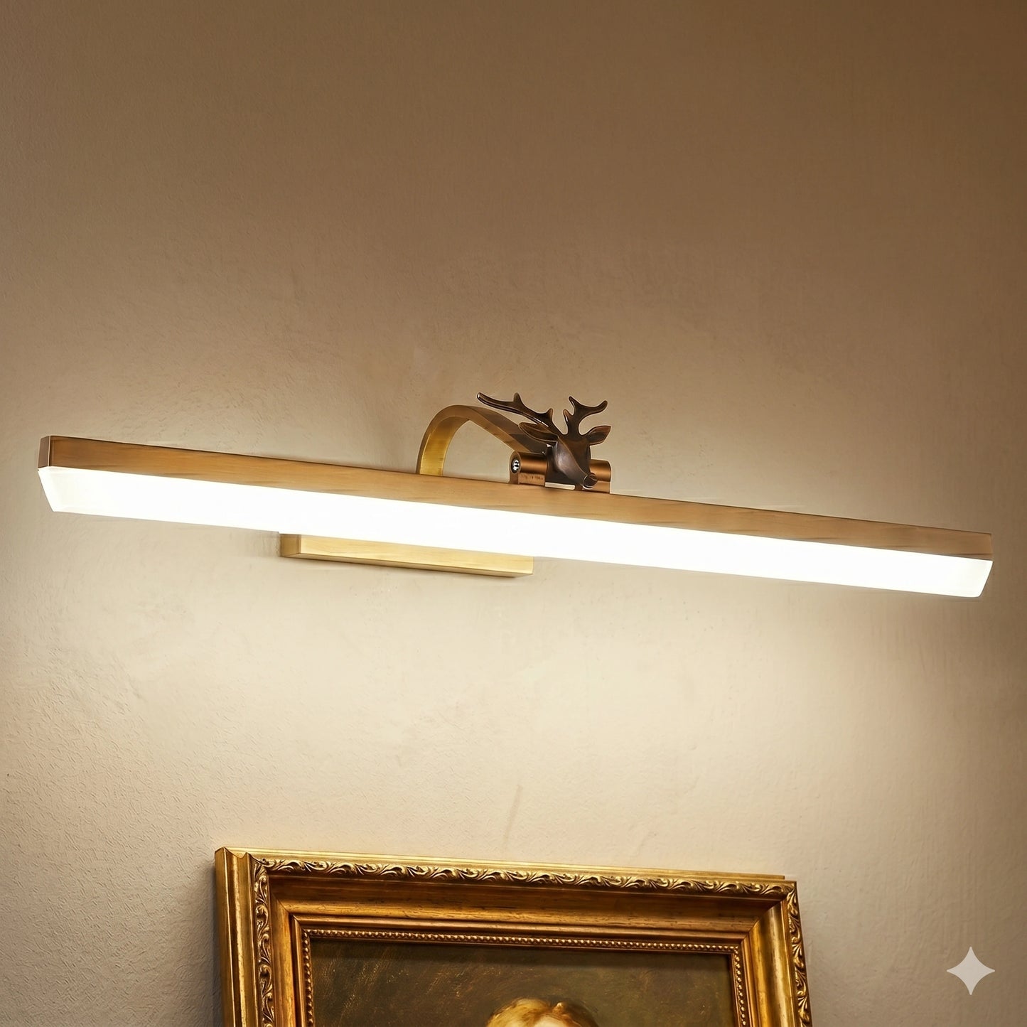 Elsewedy 20W Brushed Gold LED Vanity Light - 180° Rotatable Dimmable Bathroom Mirror Light (5003/L)