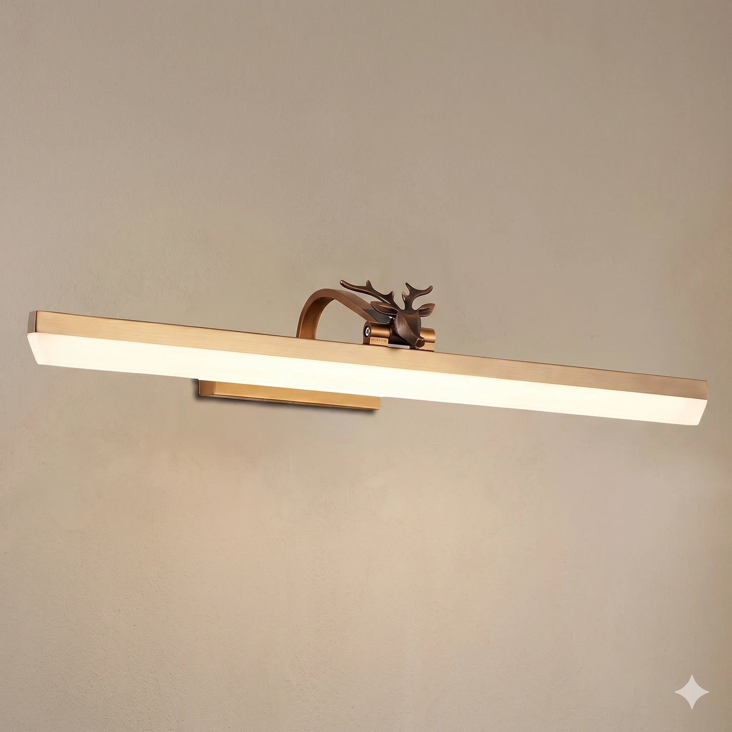 Elsewedy 20W Brushed Gold LED Vanity Light - 180° Rotatable Dimmable Bathroom Mirror Light (5003/L)