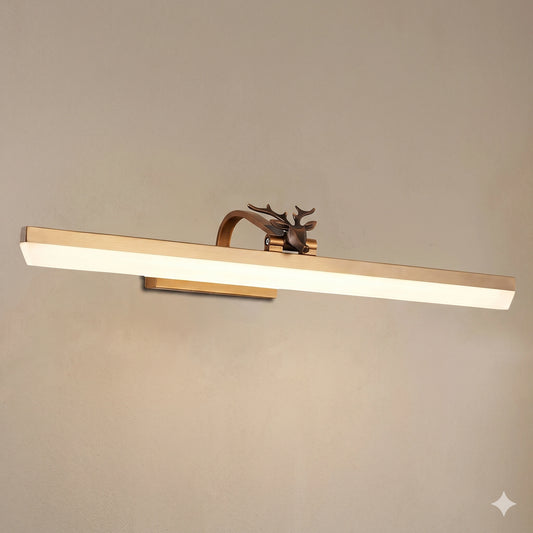 Elsewedy 20W Brushed Gold LED Vanity Light - 180° Rotatable Dimmable Bathroom Mirror Light (5003/L)