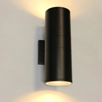Egylux Stainless Steel Up Down Outdoor Wall Light - IP65 Cylinder E27 Sconce (6033B)
