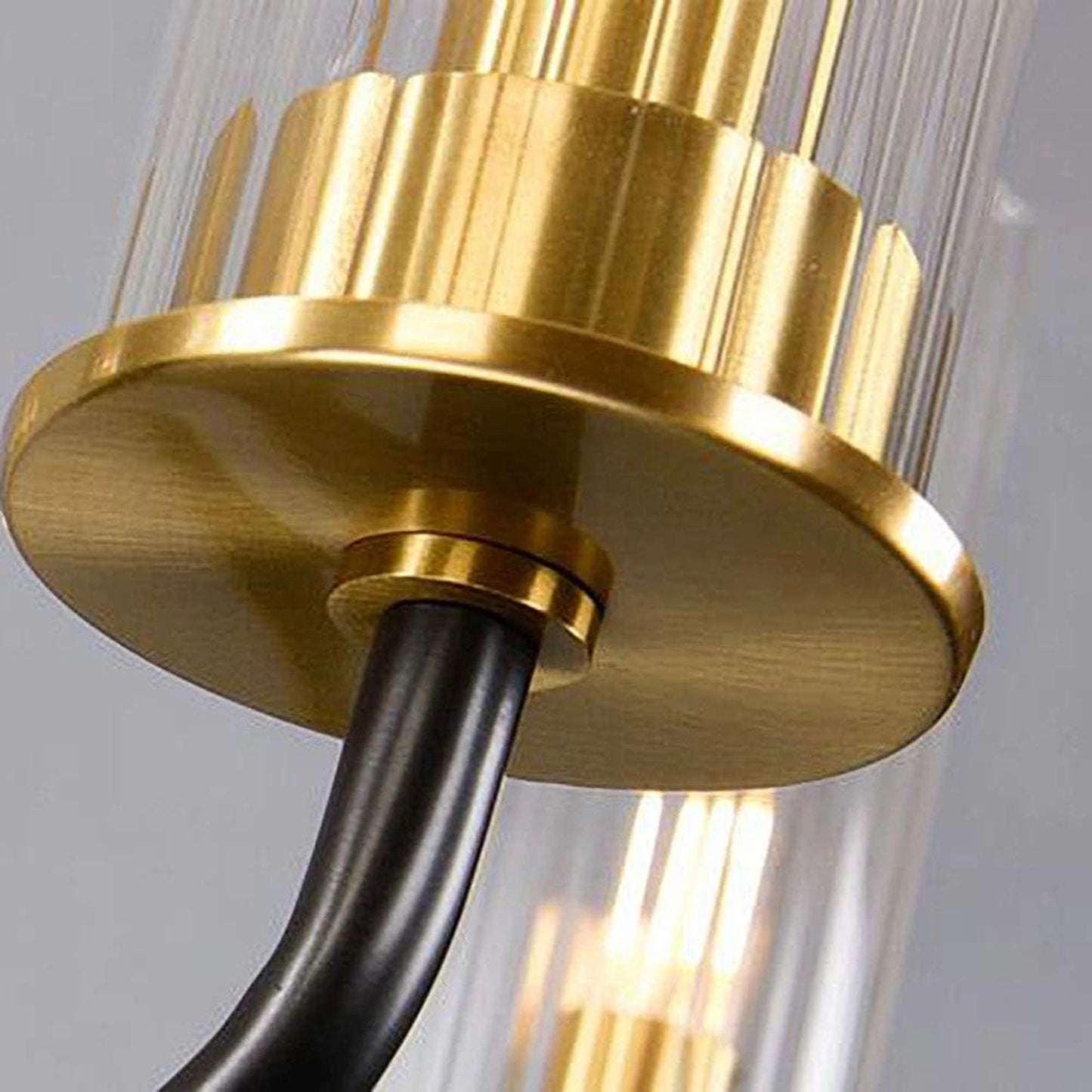 Elsewedy 8-Light Copper & Black Modern Chandelier - Luxury Glass Sphere E14 Pendant (7516-8)