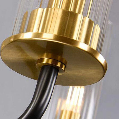 Elsewedy 8-Light Copper & Black Modern Chandelier - Luxury Glass Sphere E14 Pendant (7516-8)