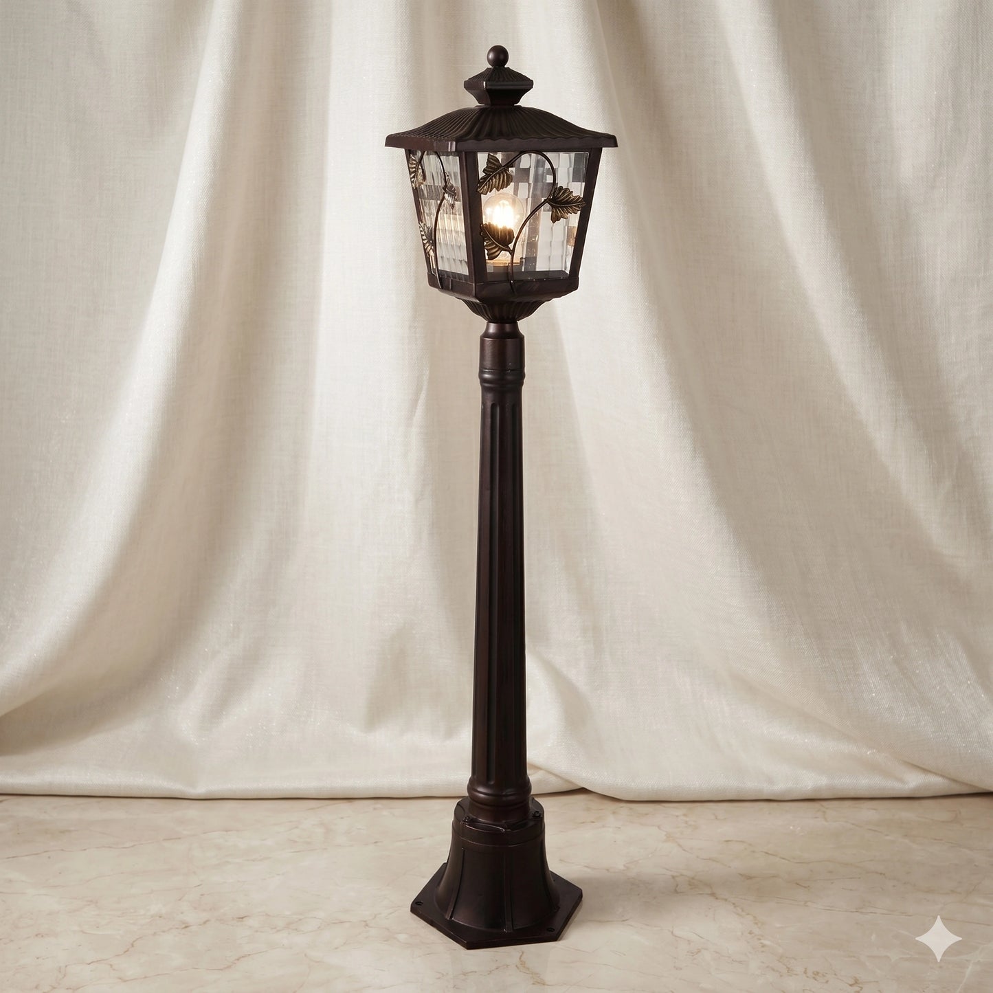 Elsewedy 0.75m Aluminum Garden Bollard Light - IP44 Waterproof Traditional E27 Landscape Pathway Post Lamp