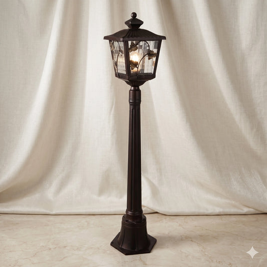 Elsewedy 0.75m Aluminum Garden Bollard Light - IP44 Waterproof Traditional E27 Landscape Pathway Post Lamp