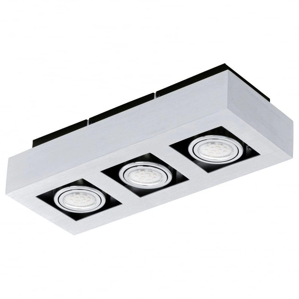 Eglo Loke Triple LED Surface Mounted Spotlight - 3-Light GU10 (3000K Warm White) 91354