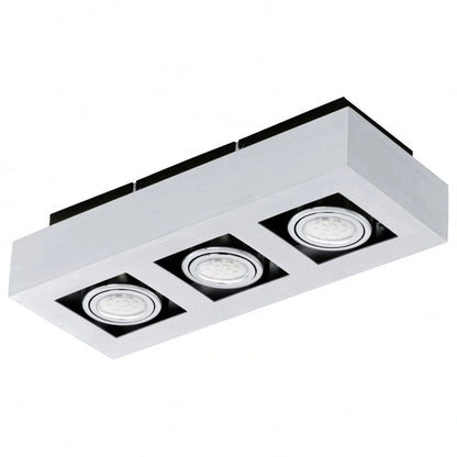 Eglo Loke Triple LED Surface Mounted Spotlight - 3-Light GU10 (3000K Warm White) 91354