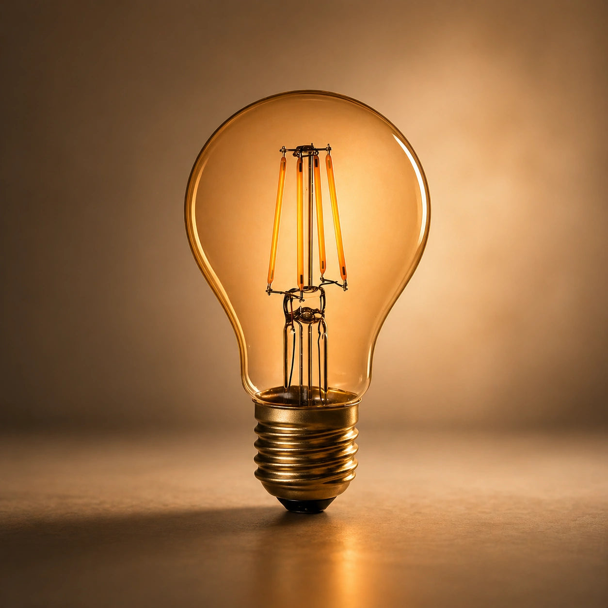 Elsewedy 6.5W Amber LED Filament Bulb - A60 E27 Edison Screw 2200K Ultra-Warm Decorative Vintage Lamp (35W Equivalent)