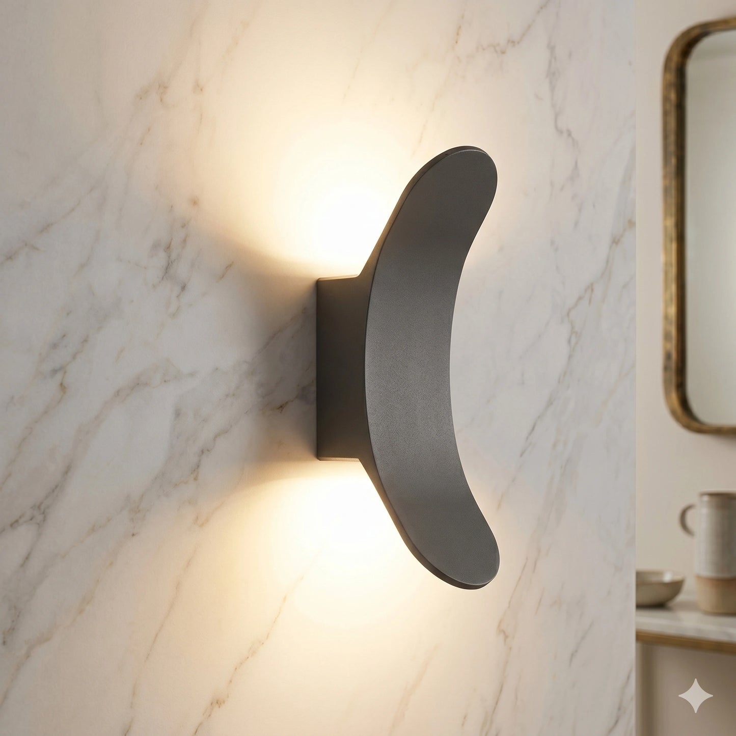 Egylux 6W LED Up Down Outdoor Wall Light - IP54 Waterproof Modern Exterior Sconce for Front Door (AH00311)
