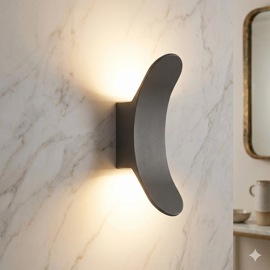 Egylux 6W LED Up Down Outdoor Wall Light - IP54 Waterproof Modern Exterior Sconce for Front Door (AH00311)