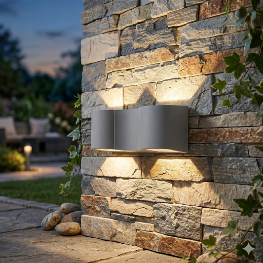 Egylux LED Up Down Outdoor Wall Sconce - 3000K Warm White Aluminum IP54 Waterproof Exterior Light (AH00921L)