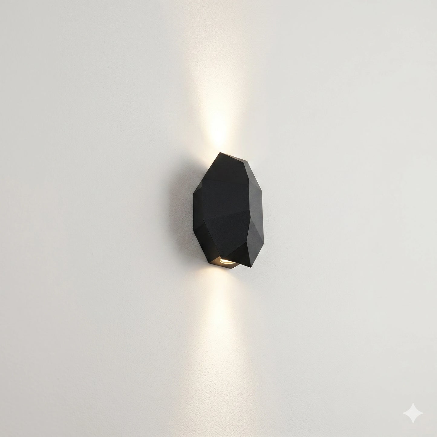 Egylux 6W Octagon Up Down Outdoor Wall Light - IP54 Waterproof Modern Dark Grey Exterior Lamp (ARD93)