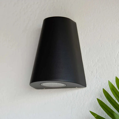 Elsewedy Black Up Down Outdoor Wall Light - Mains Powered IP65 Waterproof Aluminum Sconce (B2277)