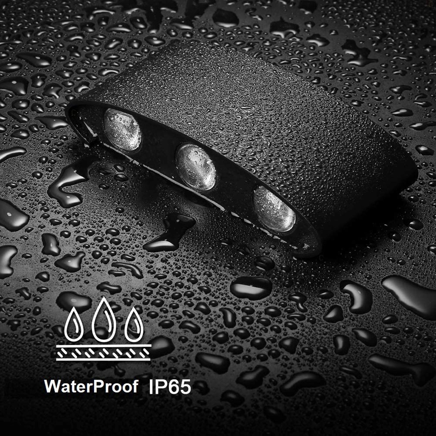 Elsewedy 6W Black LED Up Down Wall Sconce - IP65 Waterproof Aluminum Outdoor & Indoor Light (B2327-BK)