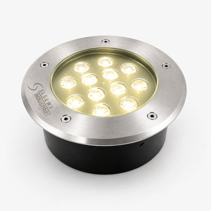 Elsewedy 12W In-Ground LED Garden Light - IP67 Waterproof 3000K Warm White Buried Landscape Lamp (Ø18×10 cm)