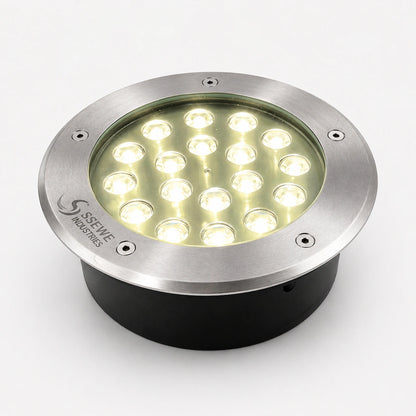 Elsewedy 18W In-Ground LED Garden Light - IP67 Waterproof 3000K Warm White Buried Landscape Lamp (Model D4069, Ø20x9cm)