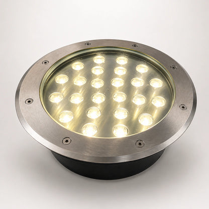 Elsewedy 24W In-Ground LED Garden Light - IP67 Waterproof 3000K Warm White Buried Landscape Lamp (Model D4070, Ø25x10cm)