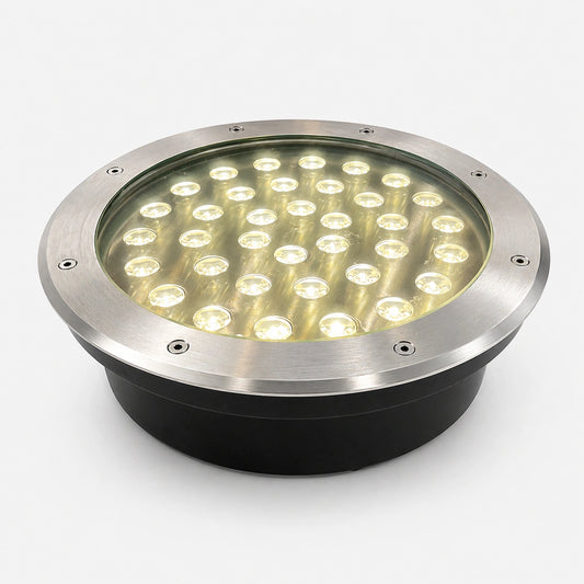 Elsewedy 36W In-Ground LED Landscape Light - IP67 Waterproof 3000K Warm White Buried Uplight (Model D4071, Ø30x10cm)