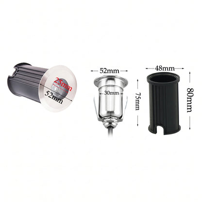 2W LED In-Ground Garden Uplight - IP67 Waterproof Buried Landscape Light (3000K Warm White)