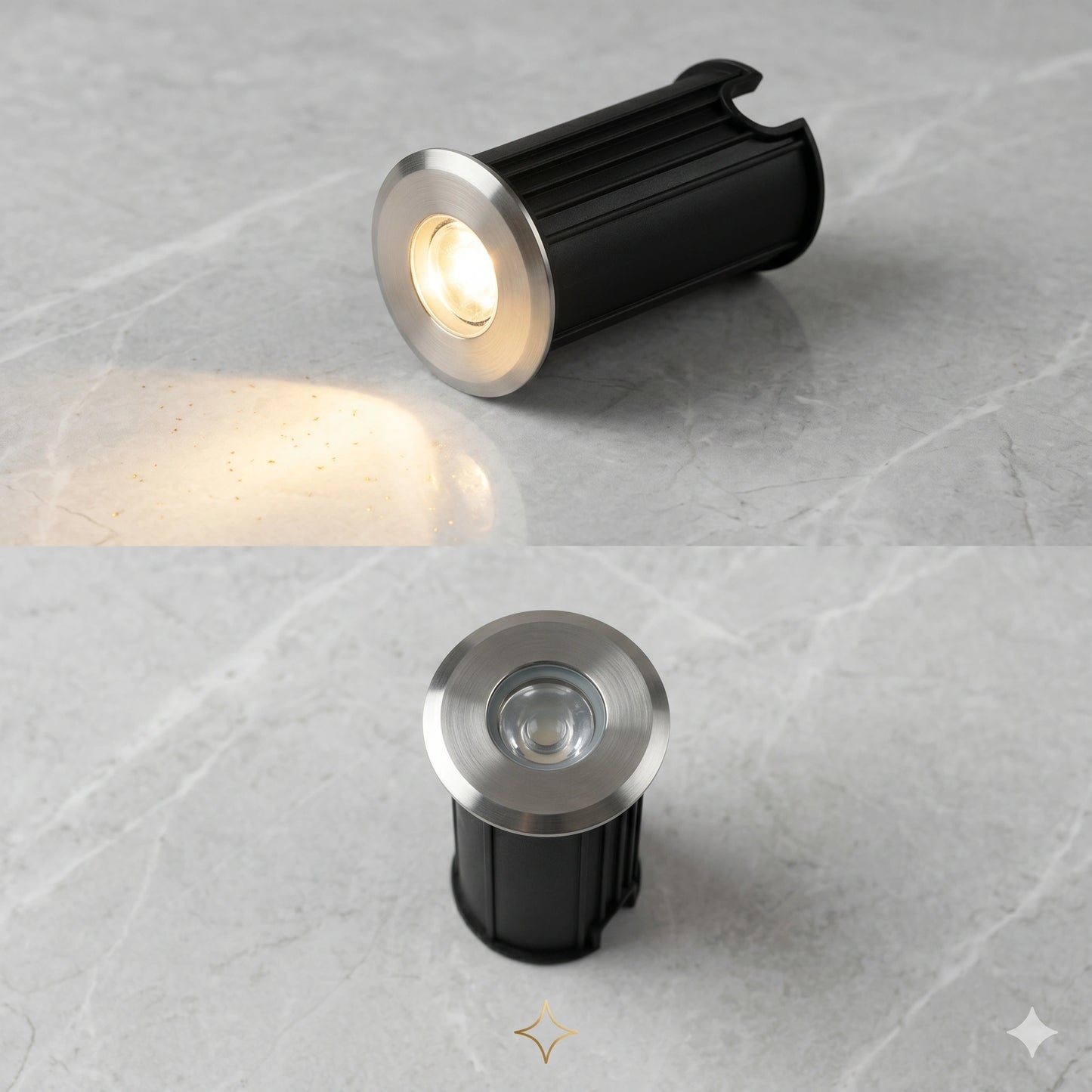2W LED In-Ground Garden Uplight - IP67 Waterproof Buried Landscape Light (3000K Warm White)