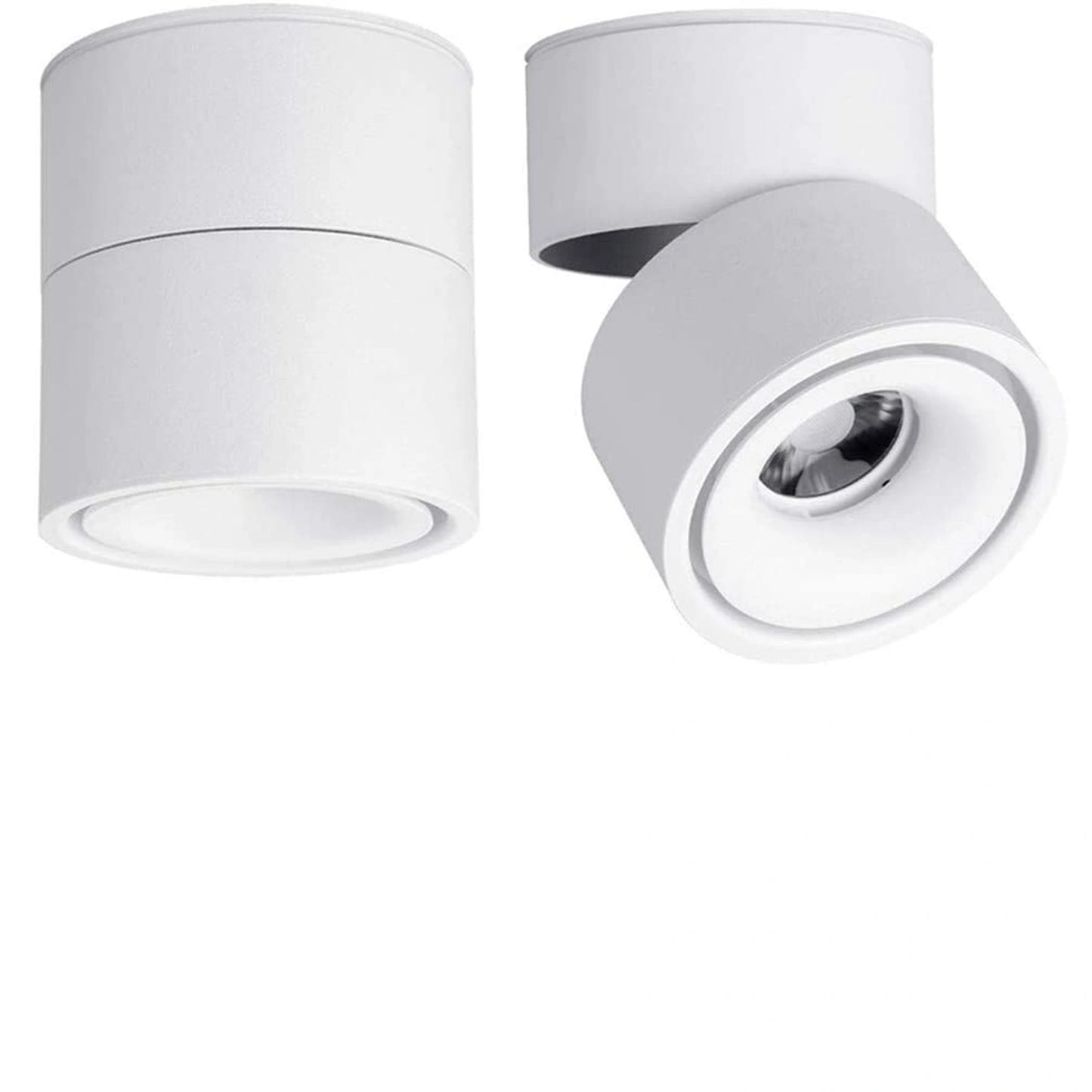 12W LED Surface Mounted Spotlight - 360° Rotatable COB Ceiling Light (Cool White 6000K)