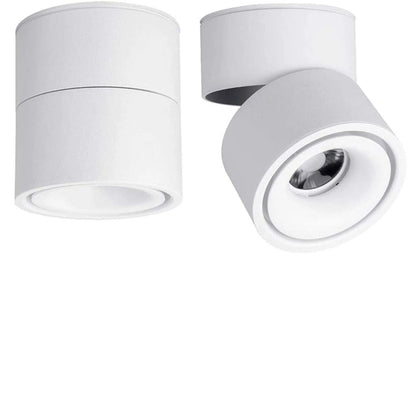 12W LED Surface Mounted Spotlight - 360° Rotatable COB Ceiling Light (Cool White 6000K)