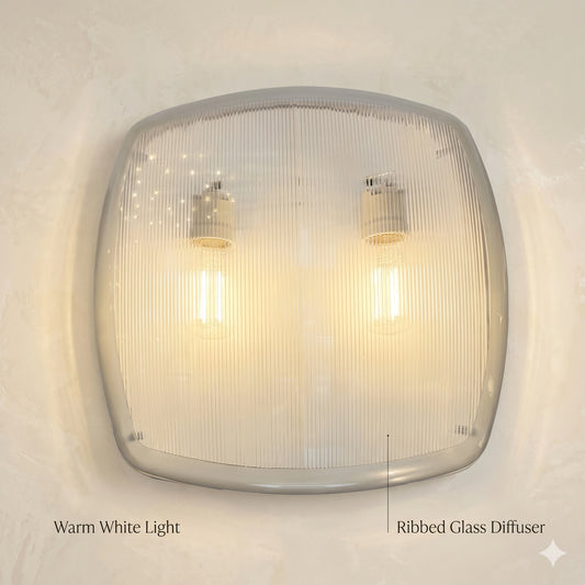 Egylux Porto 100W Flush Mount Ceiling Light - Modern High-Power E27 Plafonnier for Kitchen & Bedroom (EGYPORTO-100W)