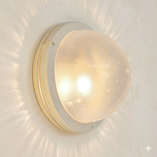 Egylux Rondo IP65 Waterproof Flush Mount Ceiling Light - E27 White Modern Plafonnier for Bathroom & Kitchen by Elsewedy