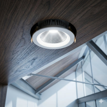 Elsewedy 30W Anti-Glare COB LED Downlight - 6000K Cool White Recessed Spotlight (ES-0113)