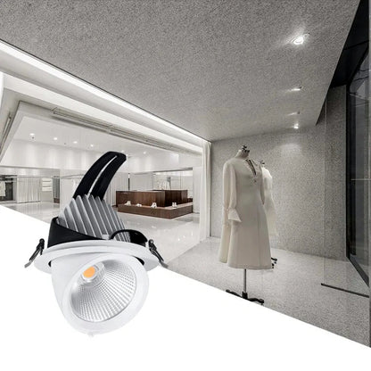 Elsewedy 20W High CRI LED Shop Spotlight - 6000K Cool White COB Recessed Store Light (ES-0119)