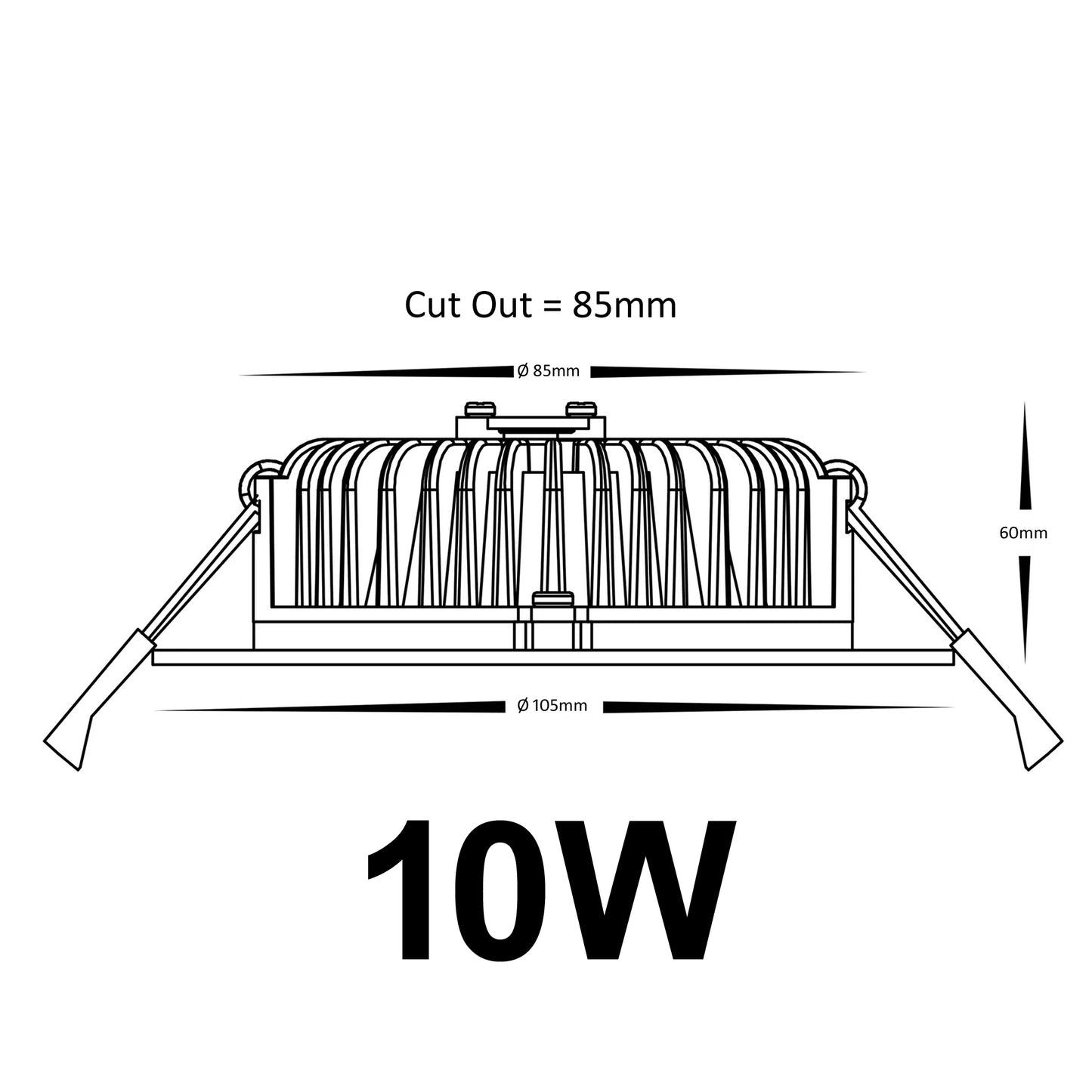 Elsewedy IP65 Focused LED Recessed Downlight - 7W/10W/20W/30W Concentrating Spotlight for KTV, Wall Decor & Bathrooms (CRI 85+)
